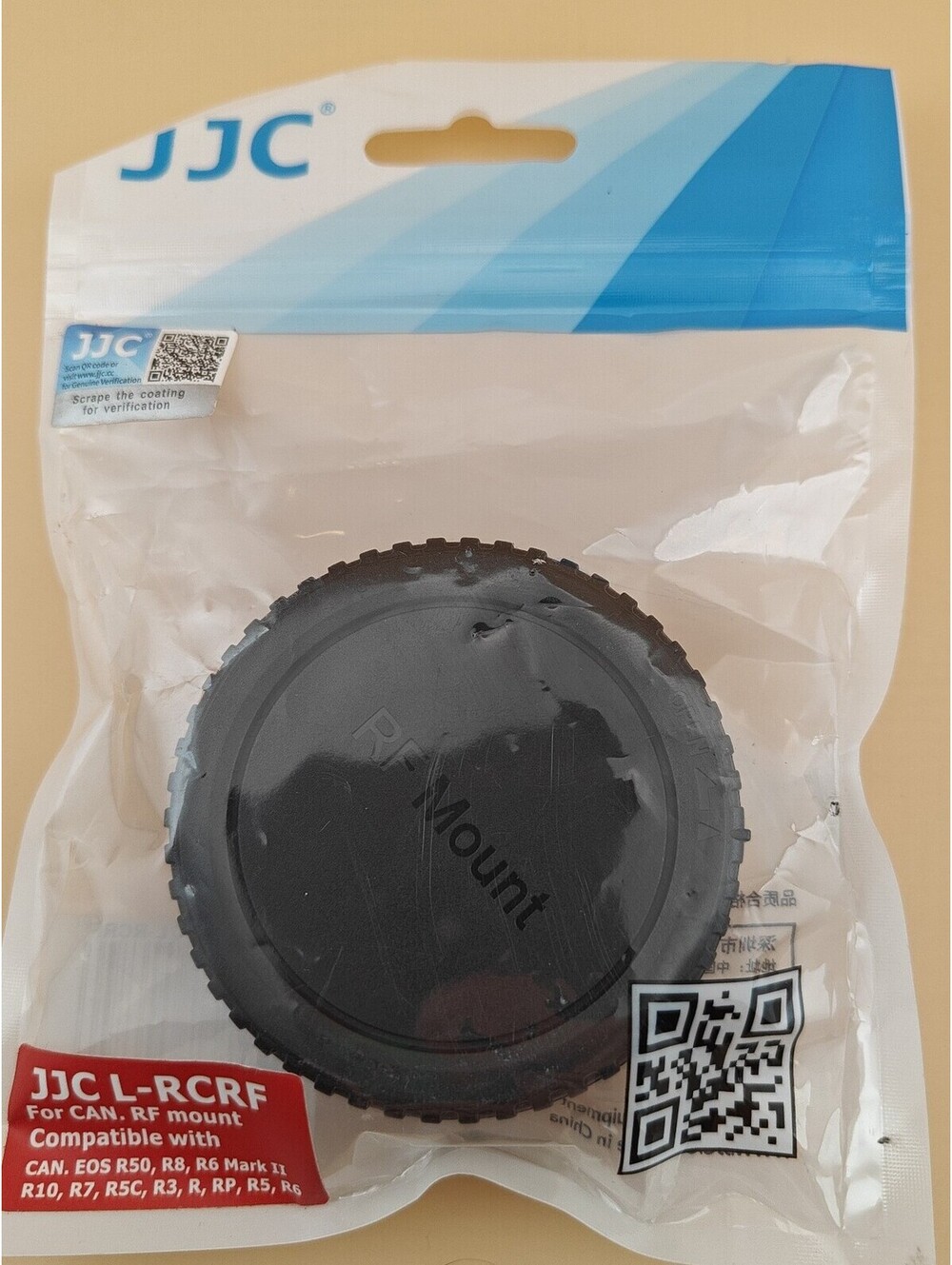 JJC R-F-5 Body & Rear Lens Caps for Canon EOS RF R RP R5 R6 Ra